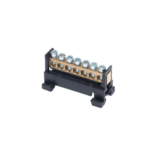 Terminal strip for rail TS 35 phase L 7 black image 1