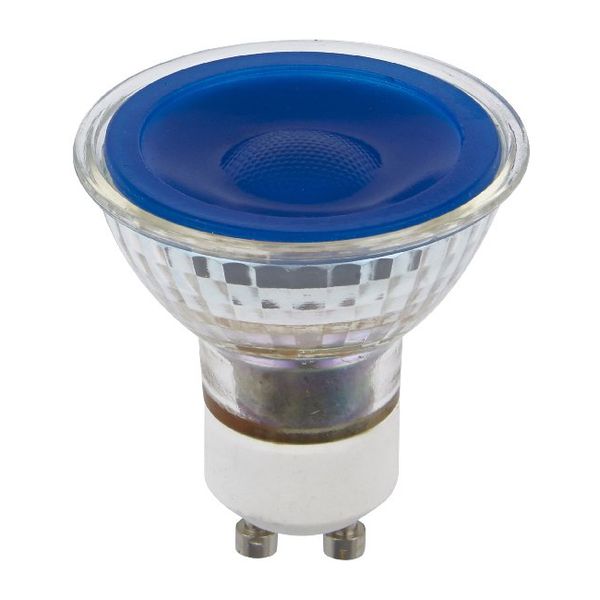 LED GU10 MR16 Glass 50x54 230V 5W 38° AC Blue Non-Dim image 2