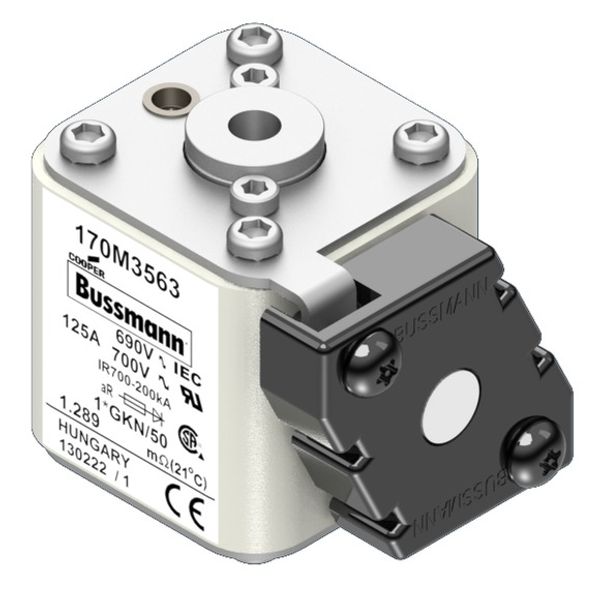 Fuse-link, high speed, 350 A, AC 690 V, compact size 1, 45 x 59 x 51 mm, aR, IEC, UL, single indicator image 8