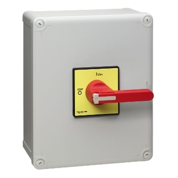 TeSys Vario enclosed, emergency switch disconnector, 100A, IP65, long handle image 2