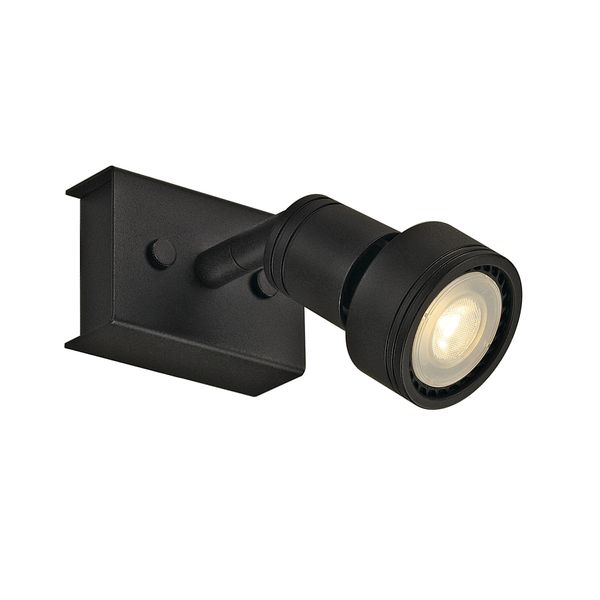 PURI 1 ceiling light, matt black, GU10, max. 50W image 1