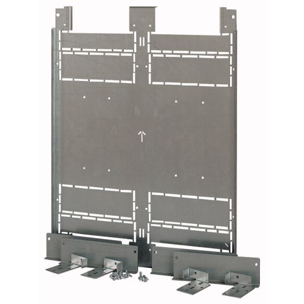 Mounting plate, 2xNZM4, 3p,fixed mounted design,W=600mm image 1