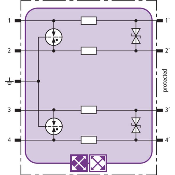 Combined arrester module for 2 pairs BLITZDUCTOR XT with LifeCheck image 3