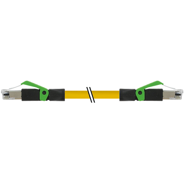 RJ45 male 0°/RJ45 male 0° PUR 1x4xAWG22 shielded ye+dragch 60m image 1