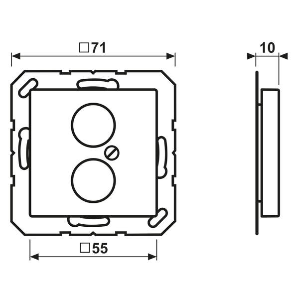 Centre plate f.Hifi socket A562 image 4