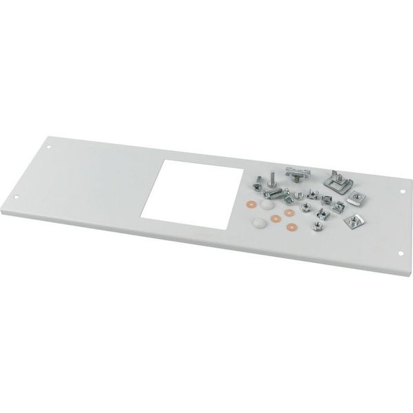 Front cover, +mounting kit, for NZM3, horizontal, 4p, metering, HxW=250x600mm, grey image 3