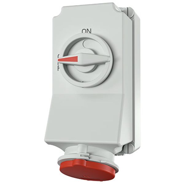 wallmounted receptacle,32A5p6h400V, IP44 image 2