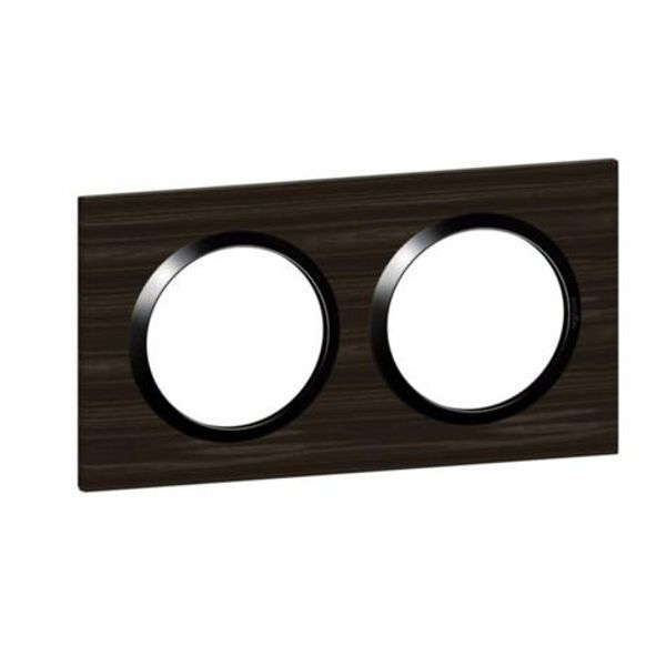 Dooxie square plate 2 positions ebony wood effect finish image 1