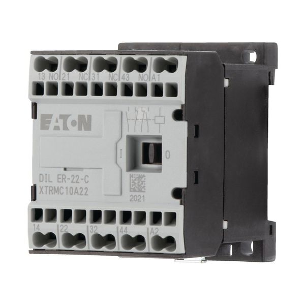 Contactor relay, 415 V 50 Hz, 480 V 60 Hz, N/O = Normally open: 2 N/O, N/C = Normally closed: 2 NC, Spring-loaded terminals, AC operation image 17