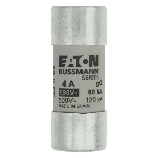 Fuse-link, LV, 4 A, AC 690 V, 22 x 58 mm, gL/gG, IEC image 4