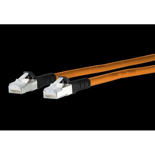 Patch cord Cat.6A AWG 26 15.0 m orange-black image 2