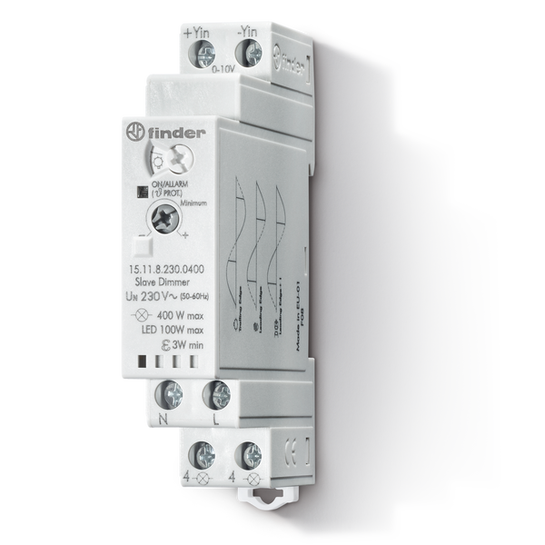 Slave Dimmer, control/input 1-10V/0-10V, 230VAC, max.400W, 50/60Hz (15.11.8.230.0400) image 1