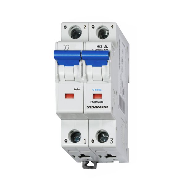 Miniature Circuit Breaker (MCB) DC-C4/2, 10kA image 1