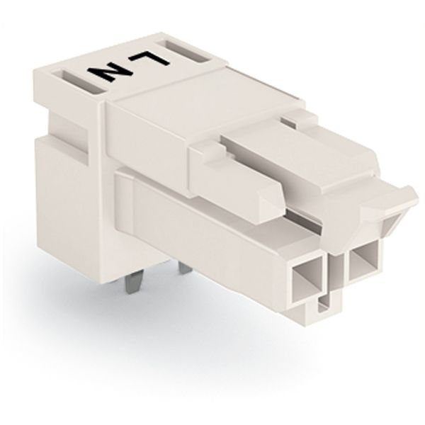 Socket for PCBs angled 2-pole white image 3