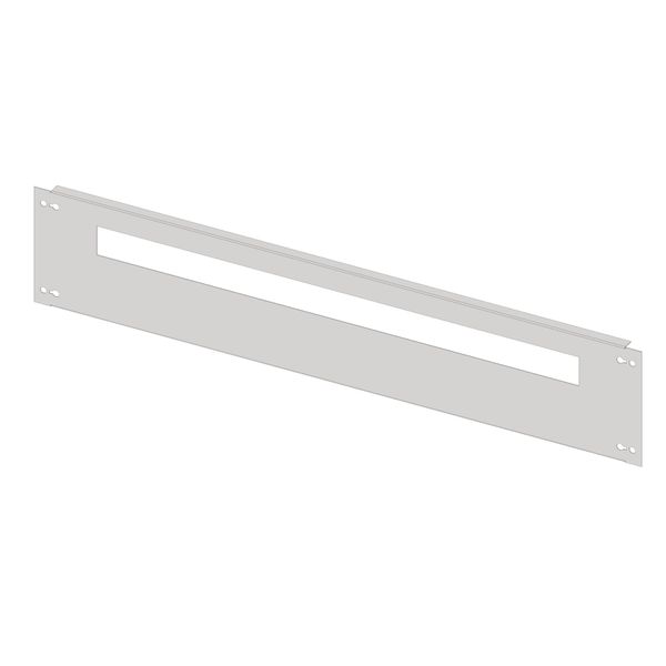 Slotted front plate 4G4 sheet steel for wiring ducts, 42MW image 1