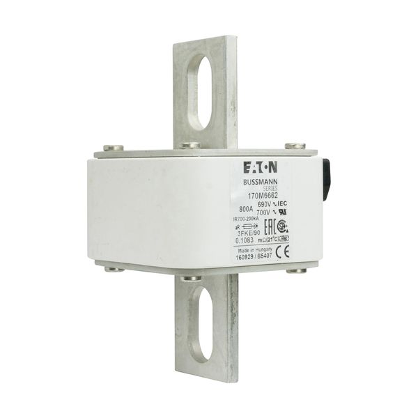 Fuse-link, high speed, 800 A, AC 690 V, size 3, 76 x 92 x 135 mm, aR, IEC, UL, single indicator image 14