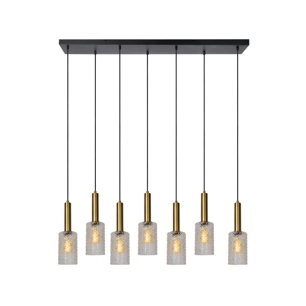 Lucide CORALIE - Pendant light - 7xE27 - Transparant image 1