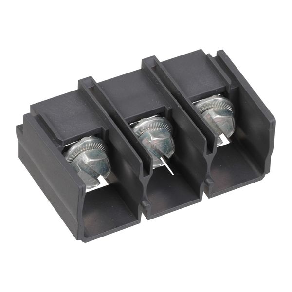 Terminal block, TeSys Deca, ring-lugs screw terminals, 3P, for contactors LC1D40A-D80A image 3