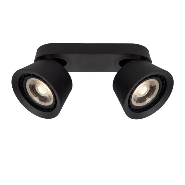 Lucide TRIGONO - Ceiling spotlight - 2xES111 - Black image 1