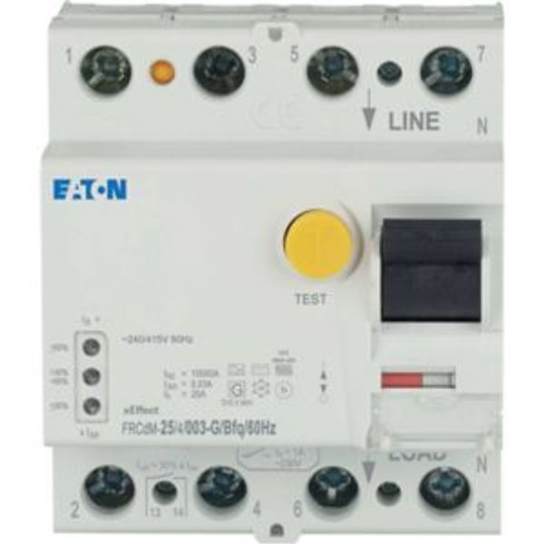 Digital residual current circuit-breaker, all-current sensitive, 25 A, 4p, 30 mA, type G/BFQ, 60 Hz image 3
