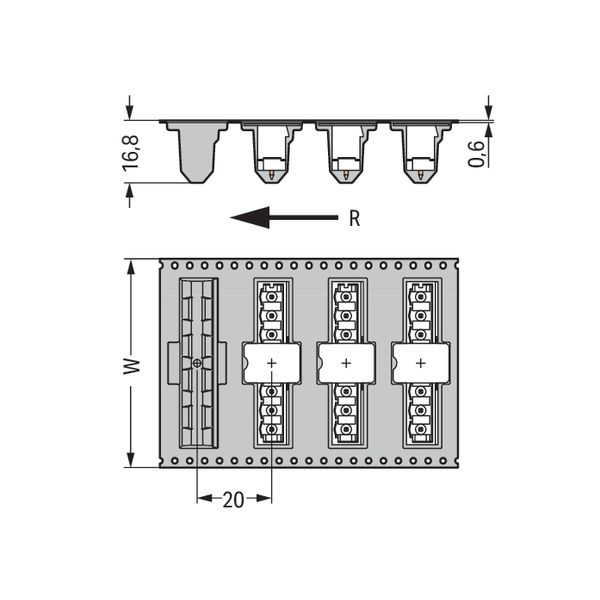 231-142/001-000/105-604/997-409 THR male header; 1.0 x 1.0 mm solder pin; straight image 6