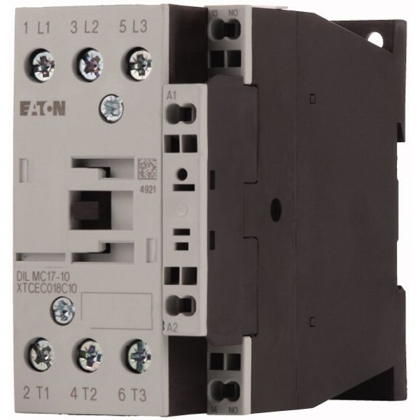 Contactor, 3 pole, 380 V 400 V 7.5 kW, 1 N/O, 230 V 50 Hz, 240 V 60 Hz, AC operation, Spring-loaded terminals image 3