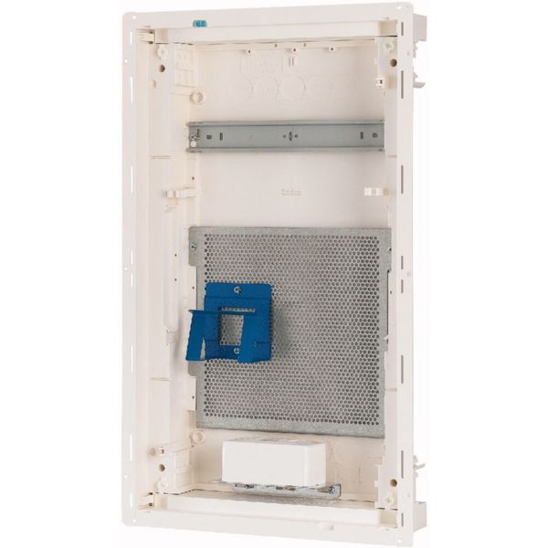 Hollow wall compact distribution board, multimedia, 4-rows, flush sheet steel door image 10