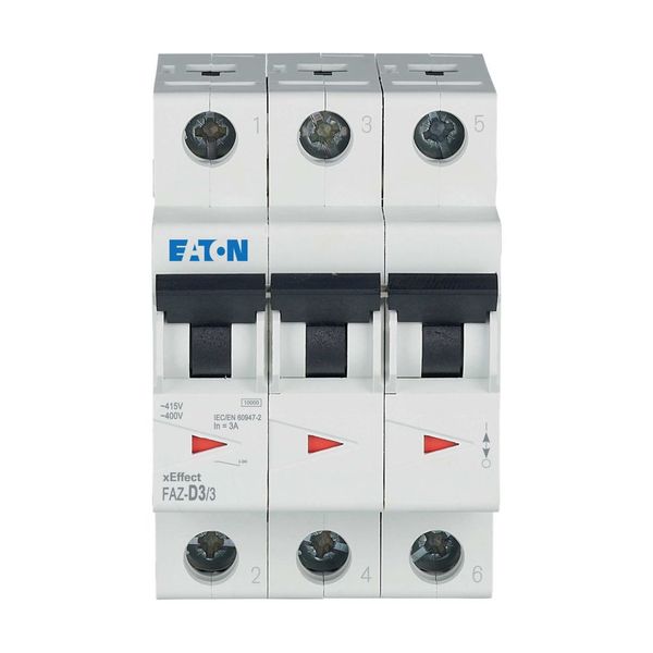 Miniature circuit breaker (MCB), 3 A, 3p, characteristic: D image 17