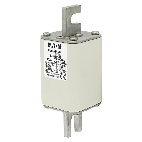 Fuse-link, high speed, 400 A, AC 1250 V, size 1, 53 x 66 x 138 mm, aR, DIN, IEC, single indicator image 4