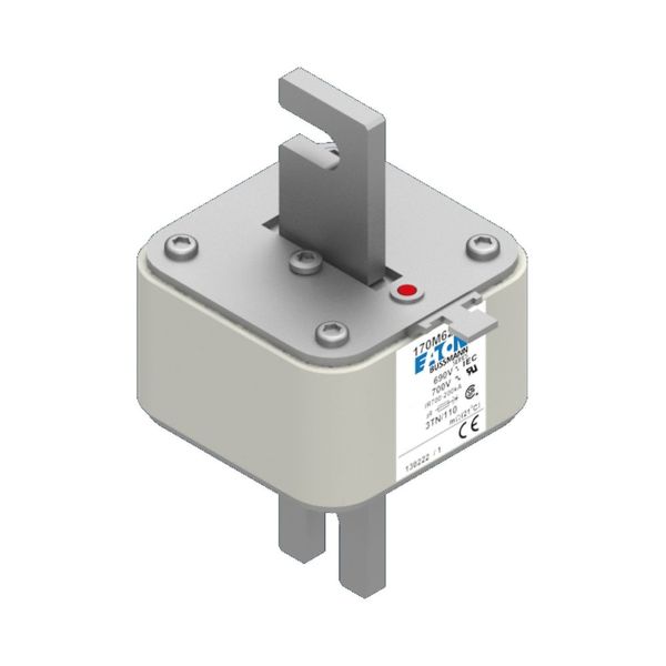 Fuse-link, high speed, 550 A, AC 690 V, DIN 3, 76 x 90 x 139 mm, aR, DIN, IEC, type T indicator image 7