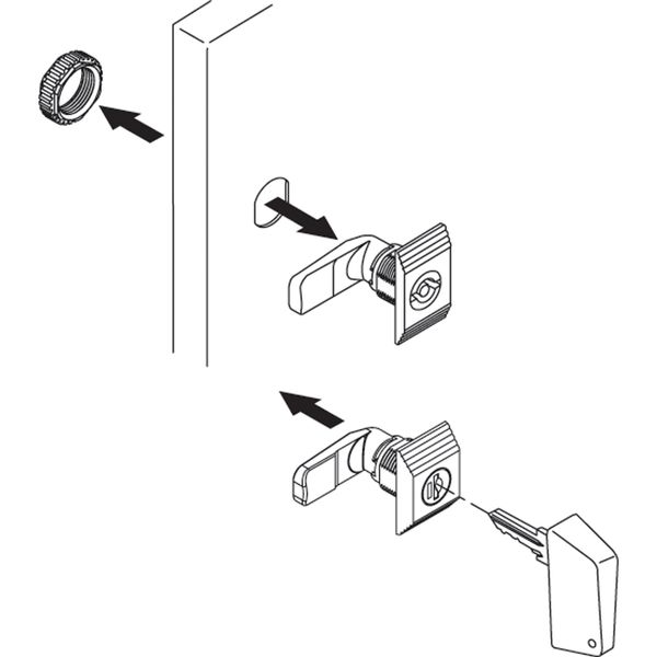 Complete metal lock operated with key 405 (2). For Spacial CRN or S3HF encl. image 1