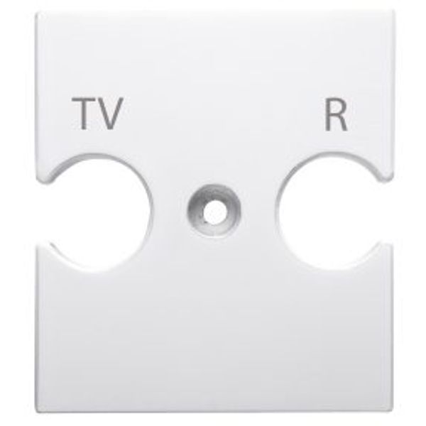 UNIVERSAL SUPPORT - COMBINED SOCKET OUTLET TV-R - SATIN WHITE - CHORUSMART image 1