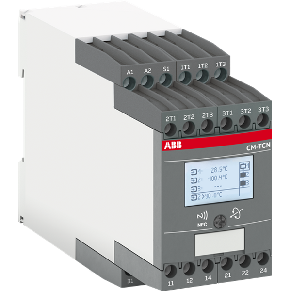 CM-TCN.012P Temp. monitoring relays LCD+NFC+RTU, -200..+850°C, 24-240VAC/DC image 1