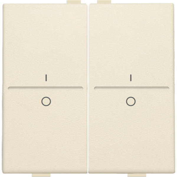 Double key with 'I' and '0' symbols for wireless switch or push button image 1