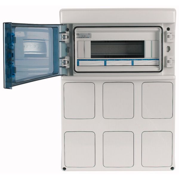 IKA professional distribution board, IP65 + clamps + mounting plate for premoulded built-in sockets image 2