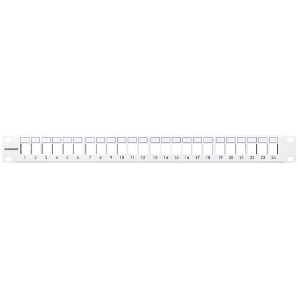 Patchpanel 19" empty for 24 modules (SFA)(SFB), 1U, RAL7035 image 1