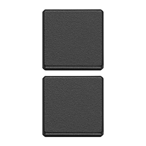 2 buttons Flat w/o symbol grey image 1