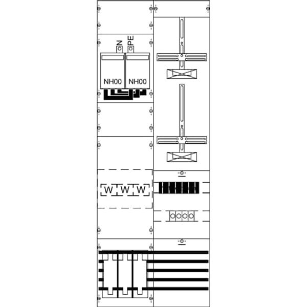 KA4219 Measurement and metering transformer board, Field width: 2, Rows: 0, 1350 mm x 500 mm x 160 mm, IP2XC image 5