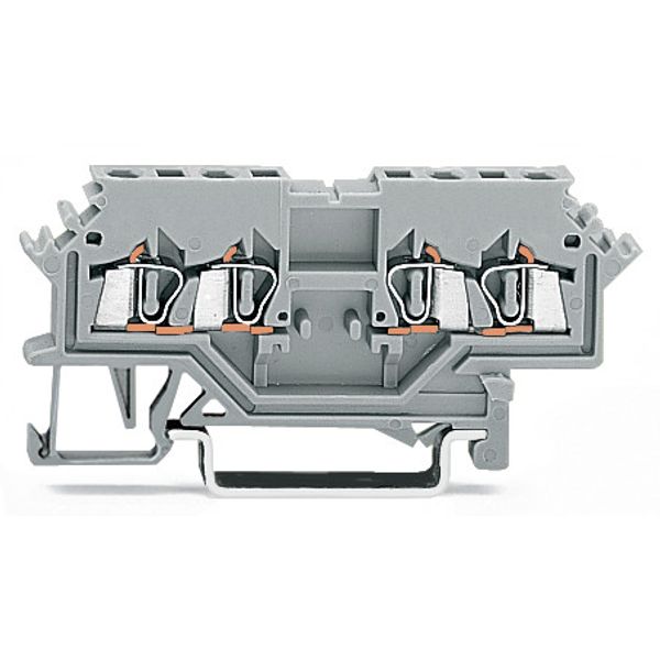 Double potential terminal block 1.5 mm² lateral marker slots gray image 2