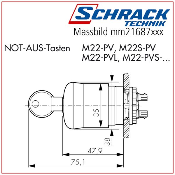 Selector switch, 3 pos, spring-return, clamp handle image 2