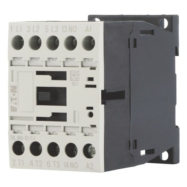 Contactor, 3 pole, 380 V 400 V 4 kW, 1 N/O, 230 V 50 Hz, 240 V 60 Hz, AC operation, Screw terminals image 1