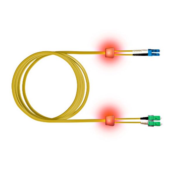 FO LED Patch Cord Premium, Duplex, LCD/SCD, E09/125, OS2, 2m image 1