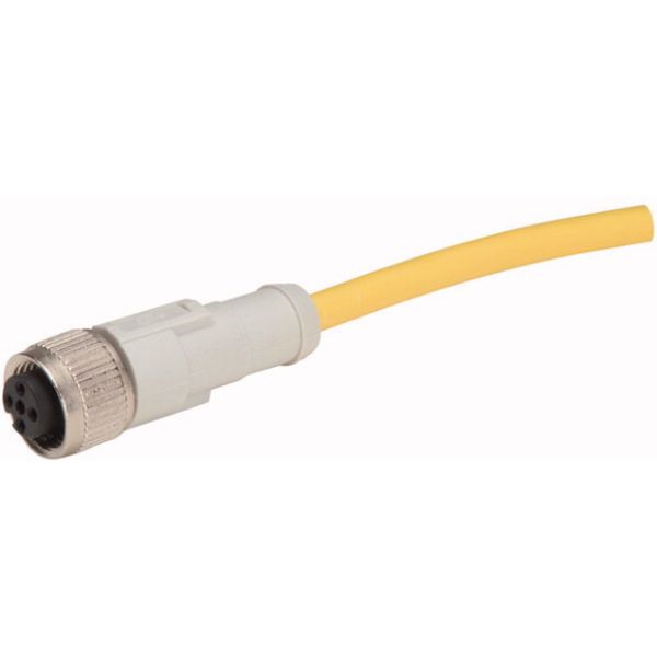 Connection cable, 4p/3Ltg, DC current, coupling M12 flat, open end, L=5m image 1