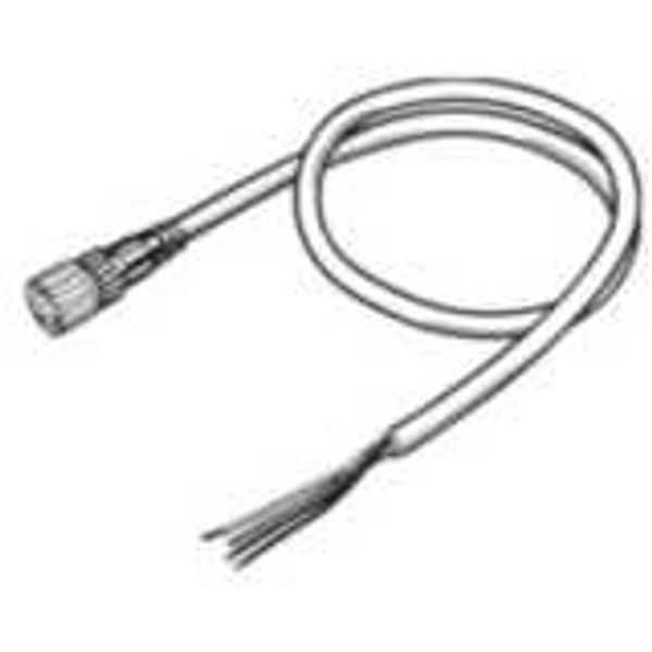 DeviceNet thin cable, straight M12 connector (female) to open ends, 0. DCA10008H image 1