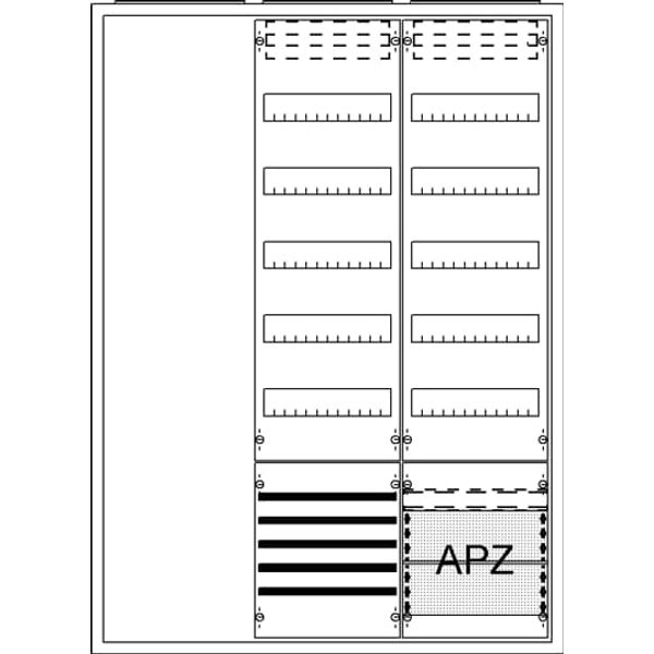 AA37A1SA Meter board, Field width: 3, Rows: 107, 1100 mm x 800 mm x 215 mm, Isolated (Class II), IP31 image 17