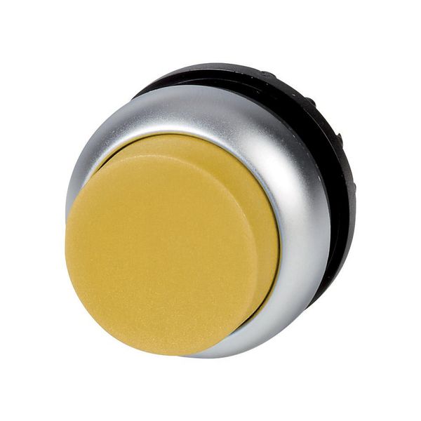 Illuminated pushbutton actuator, RMQ-Titan, Extended, maintained, yellow, Blank, Bezel: titanium image 5