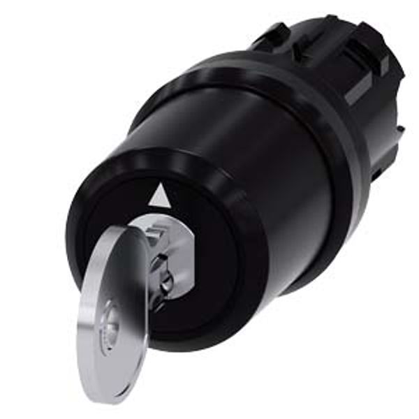 Key-operated switch BKS, 22 mm, round, plastic, Lock No. E9 3SU1000-5TL11-0AA0-Z Y11 image 2