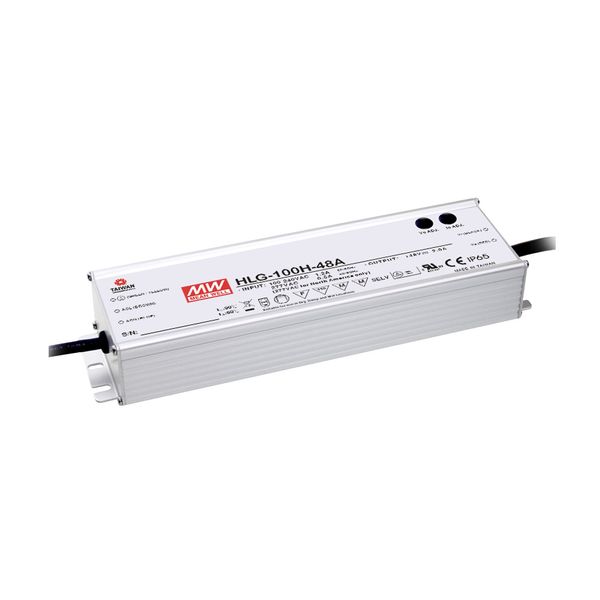 HLG-100H-24B LED driver, IP67 96W, 24V, 4ACV+CC dimmable, MEAN WELL image 1