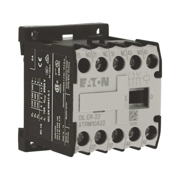 Contactor relay, 24 V DC, N/O = Normally open: 2 N/O, N/C = Normally closed: 2 NC, Spring-loaded terminals, DC operation image 14