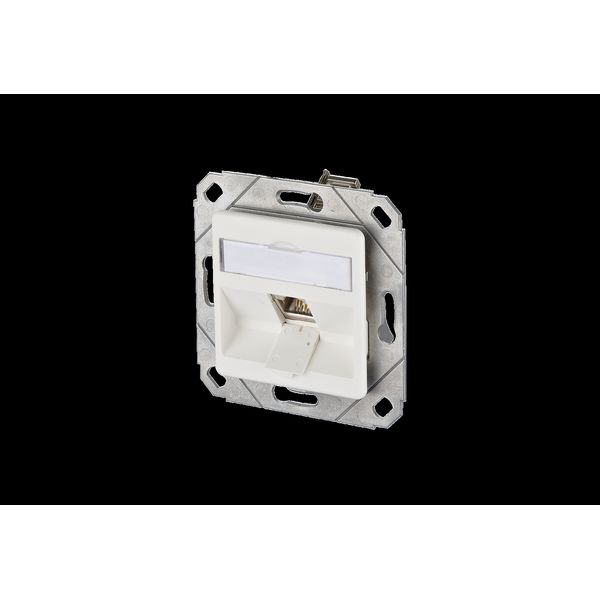 E-DAT modul 1 port flush mounted trunking installation Cat.6A, pure wh image 2